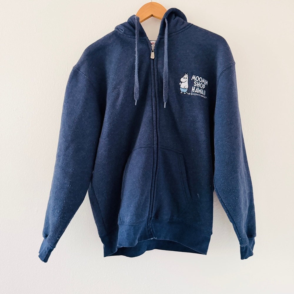 Moomin Shop Hawaii Navy Blue Full Zip Jacket